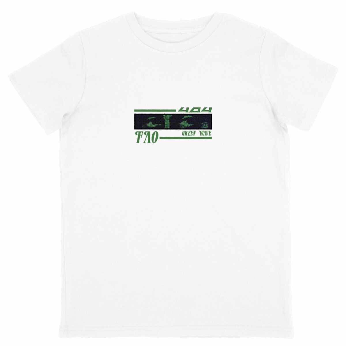 t-shit green wave - enfant