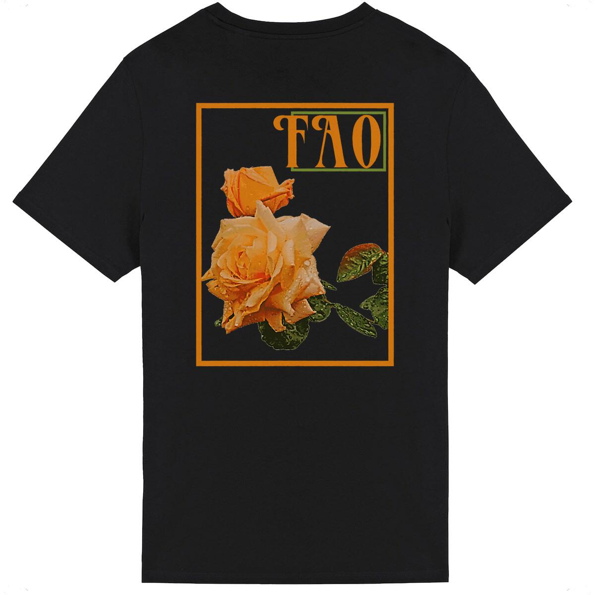 T-Shirt La rose orange black edition